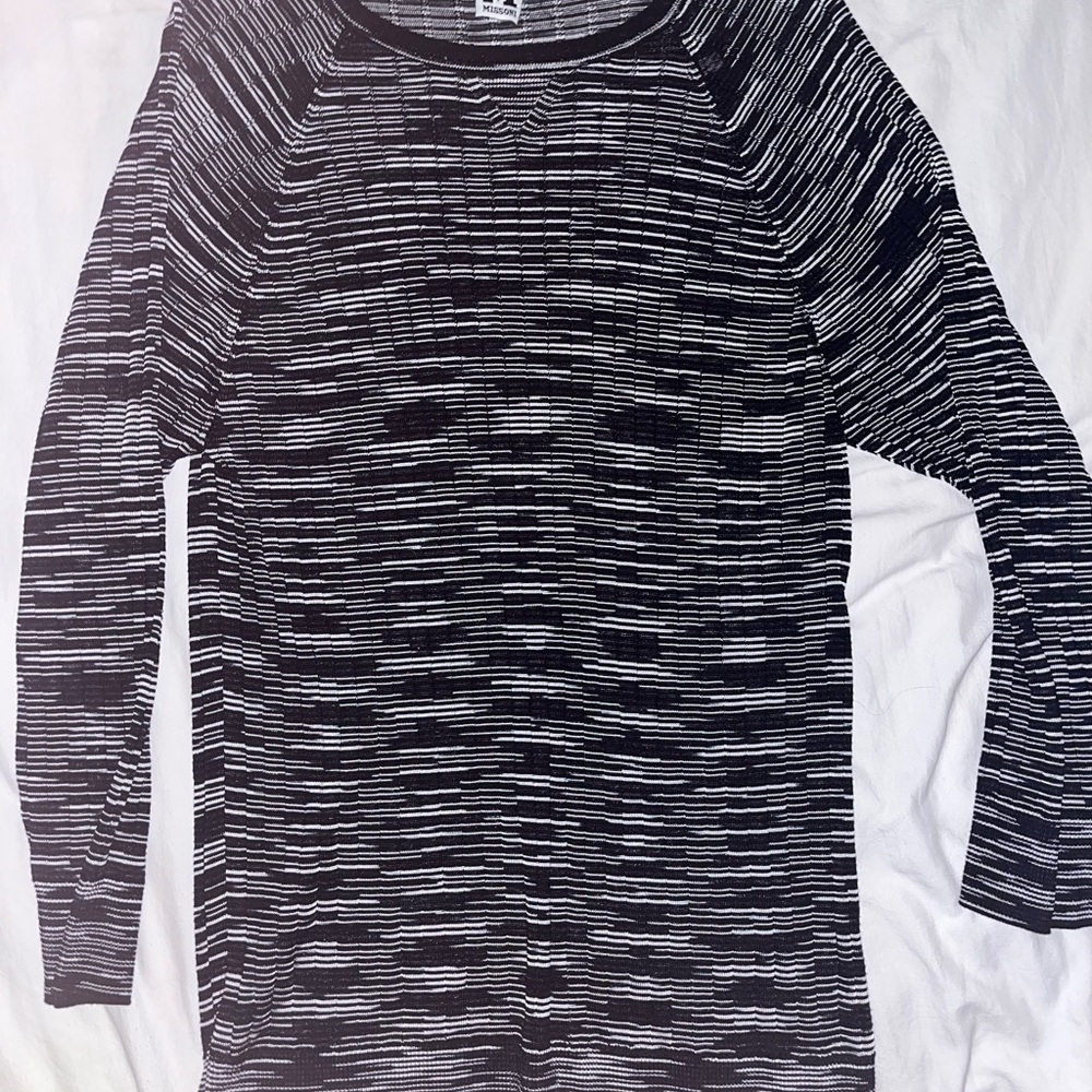 Missoni Black and White Long Sleeve Top